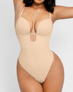 Bare Essentials™ AirSlim® Backless U Plunge Thong Bodysuit