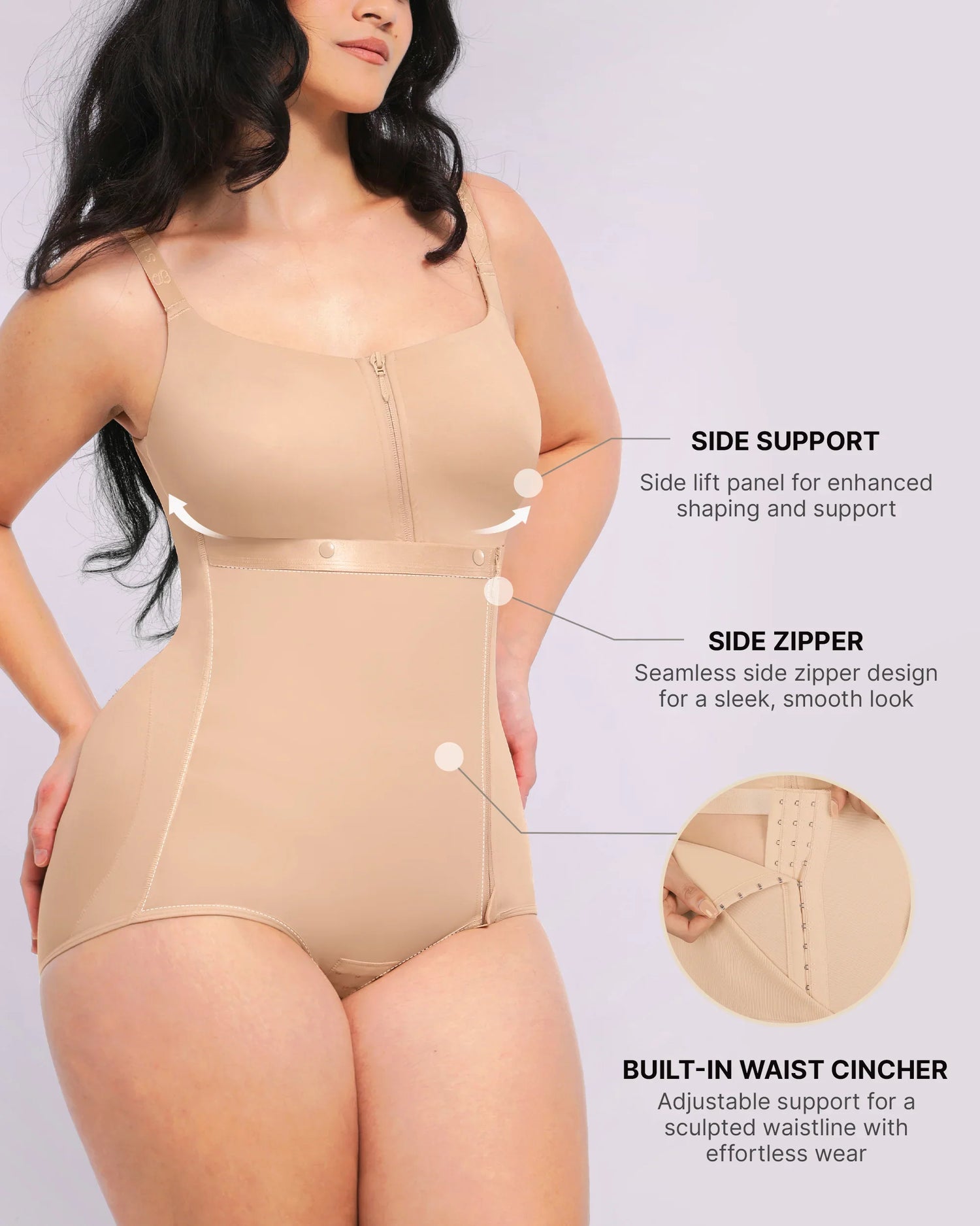 BOOT-YEAH™ AirSlim®  Built-in Tummy Control Cincher Brief Bodysuit